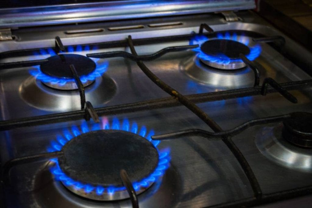 4 burners of gas stove